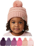 Toddler Pom Beanie – Warm Cozy Knit Snow Hats
