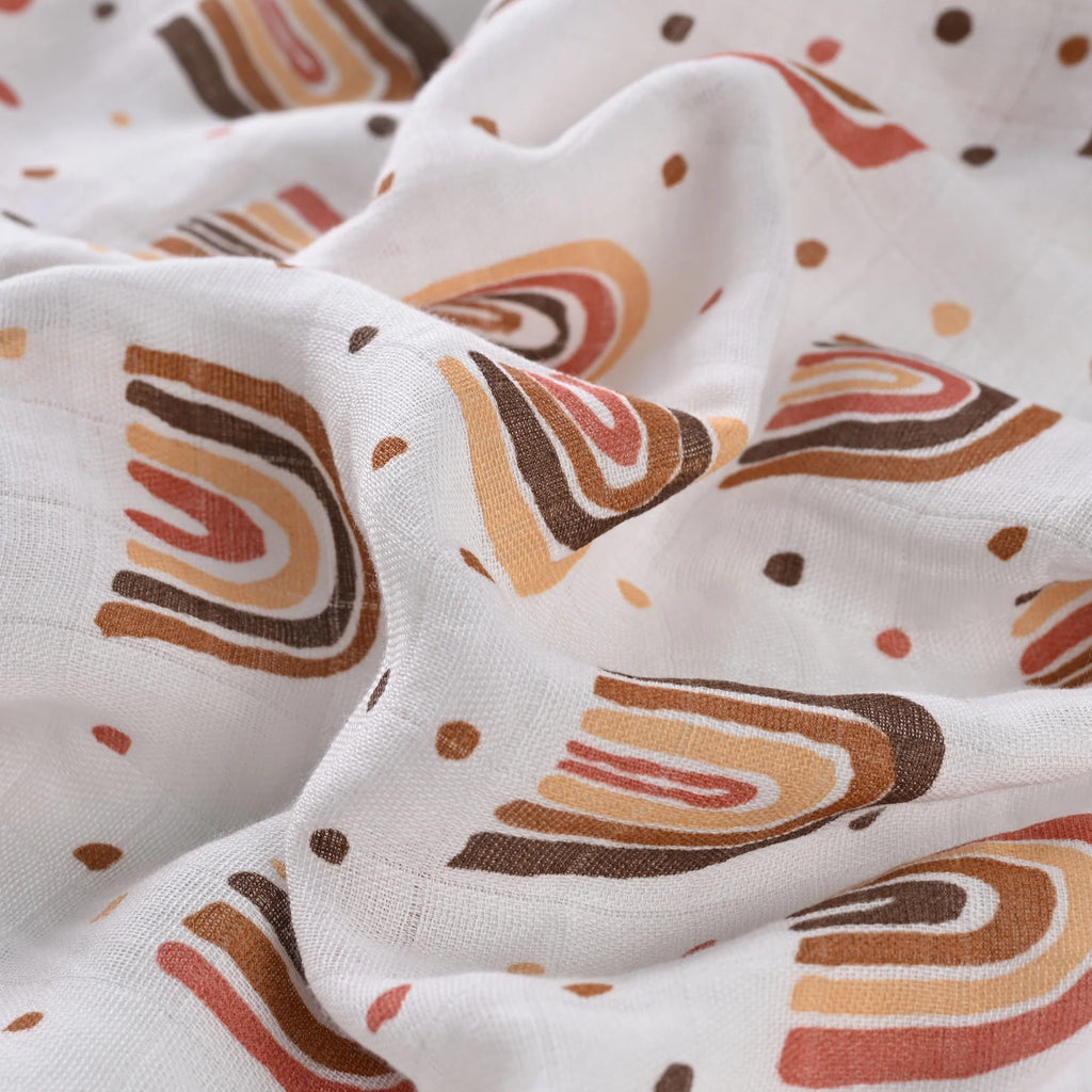 Muslin Swaddle Blankets 6-Pack - Ultra-Soft Rainbow Receiving Wraps for Newborns, Perfect for Boys and Girls, 27" x 27"
