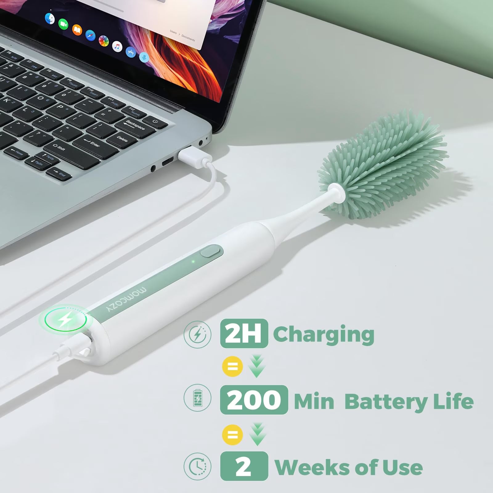 Revolutionary 7-in-1 Electric Bottle Brush Kit - Your Ultimate Portable Cleaning Solution with Long Battery Life and Essential Accessories for Home & Travel