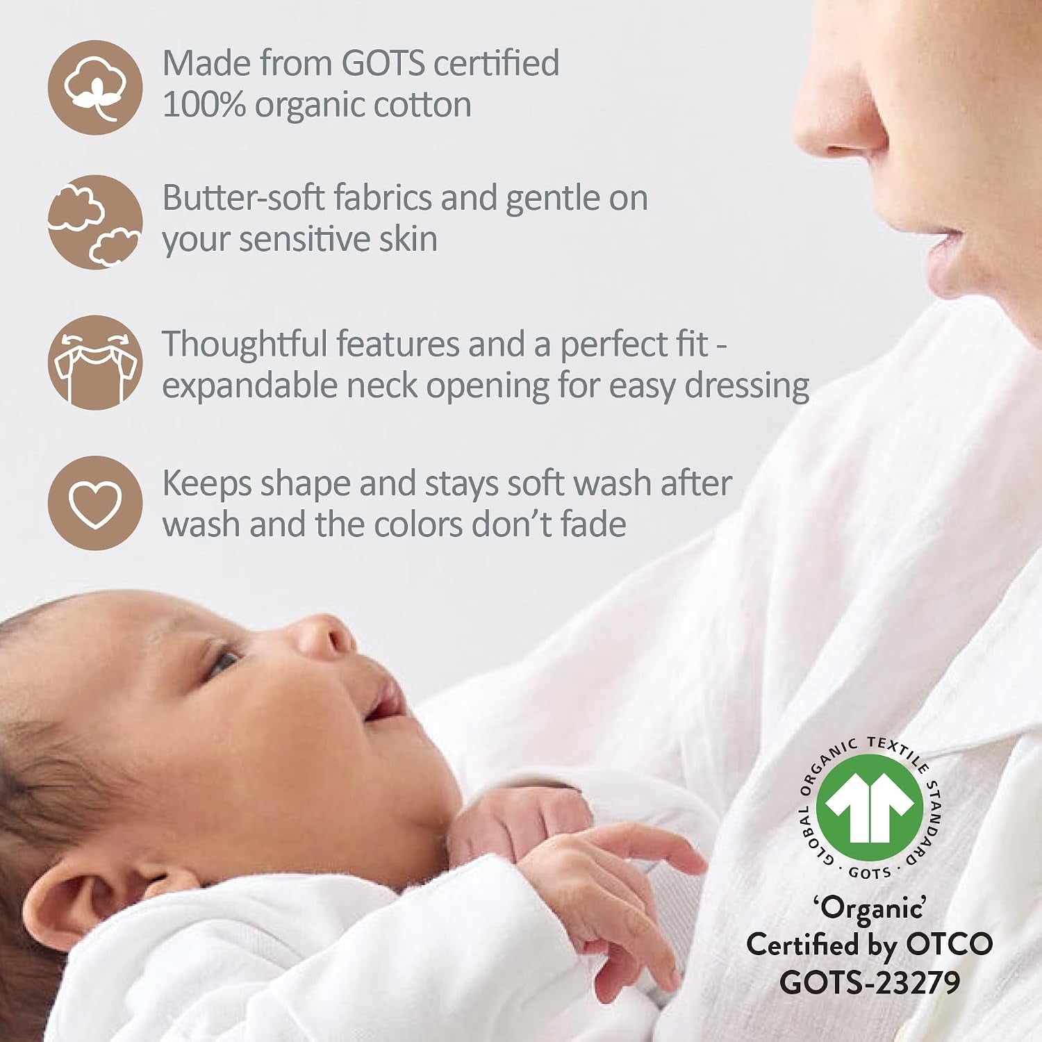 Avery Multipack Short Sleeve Bodysuits - Luxuriously Soft 100% Organic Cotton for Your Little Ones
