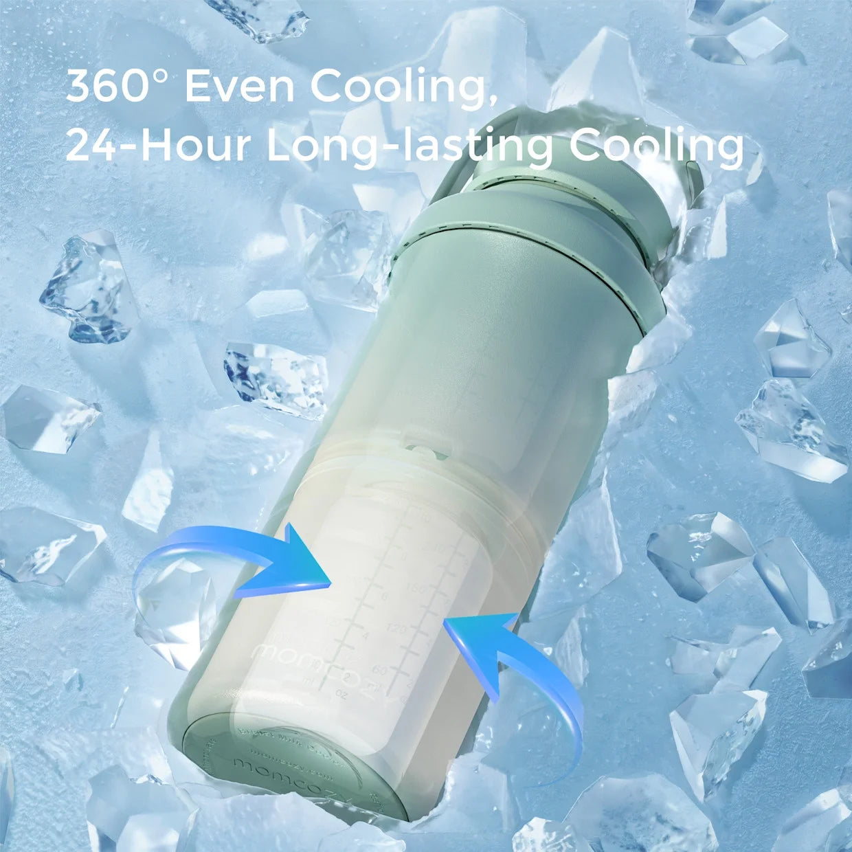 Stay Fresh on the Go: 22Oz Momcozy Portable Breast Milk Cooler with 2 Bottles for 24-Hour Temperature Control