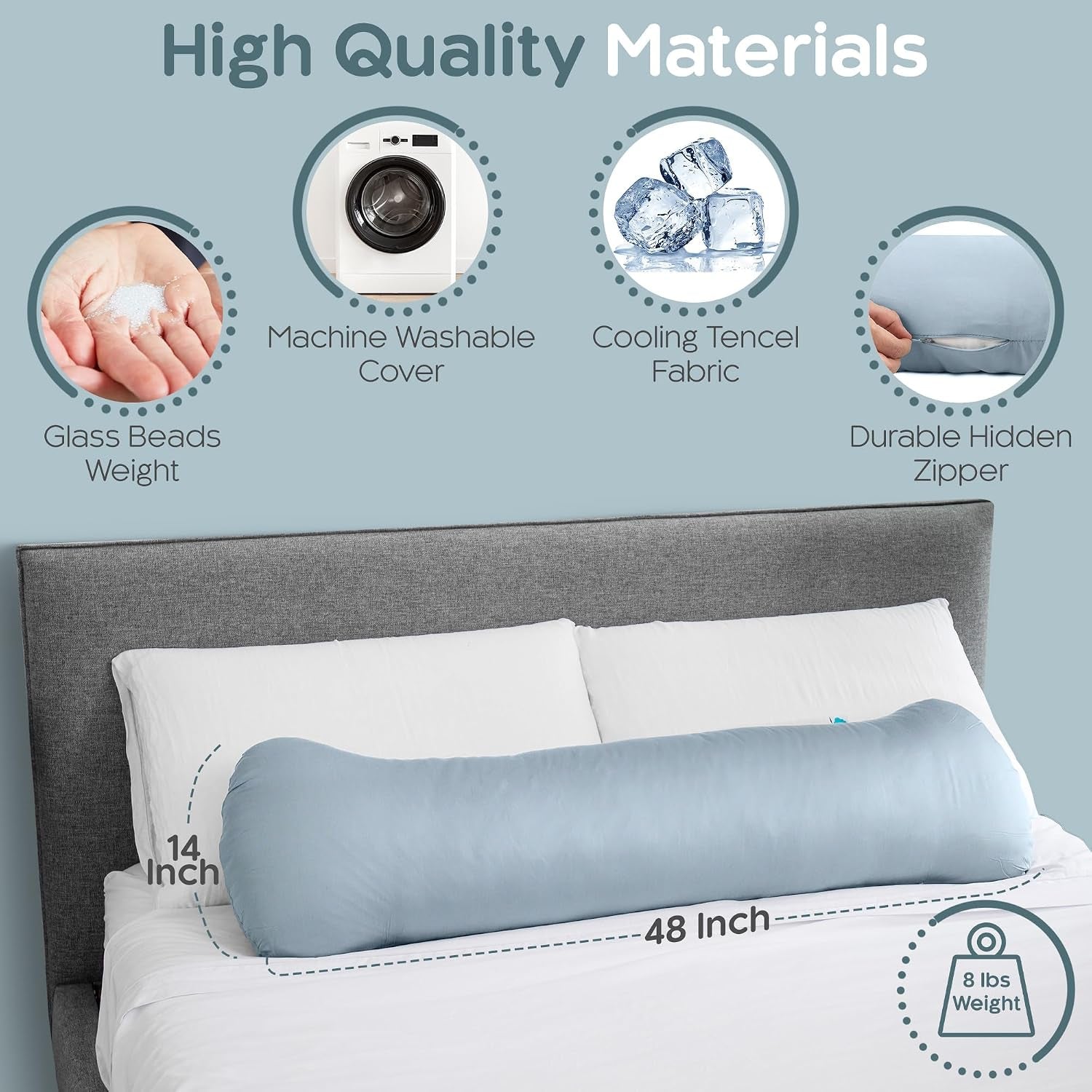 Weighted Body Pillow Deeper Sleep (48" X 14")