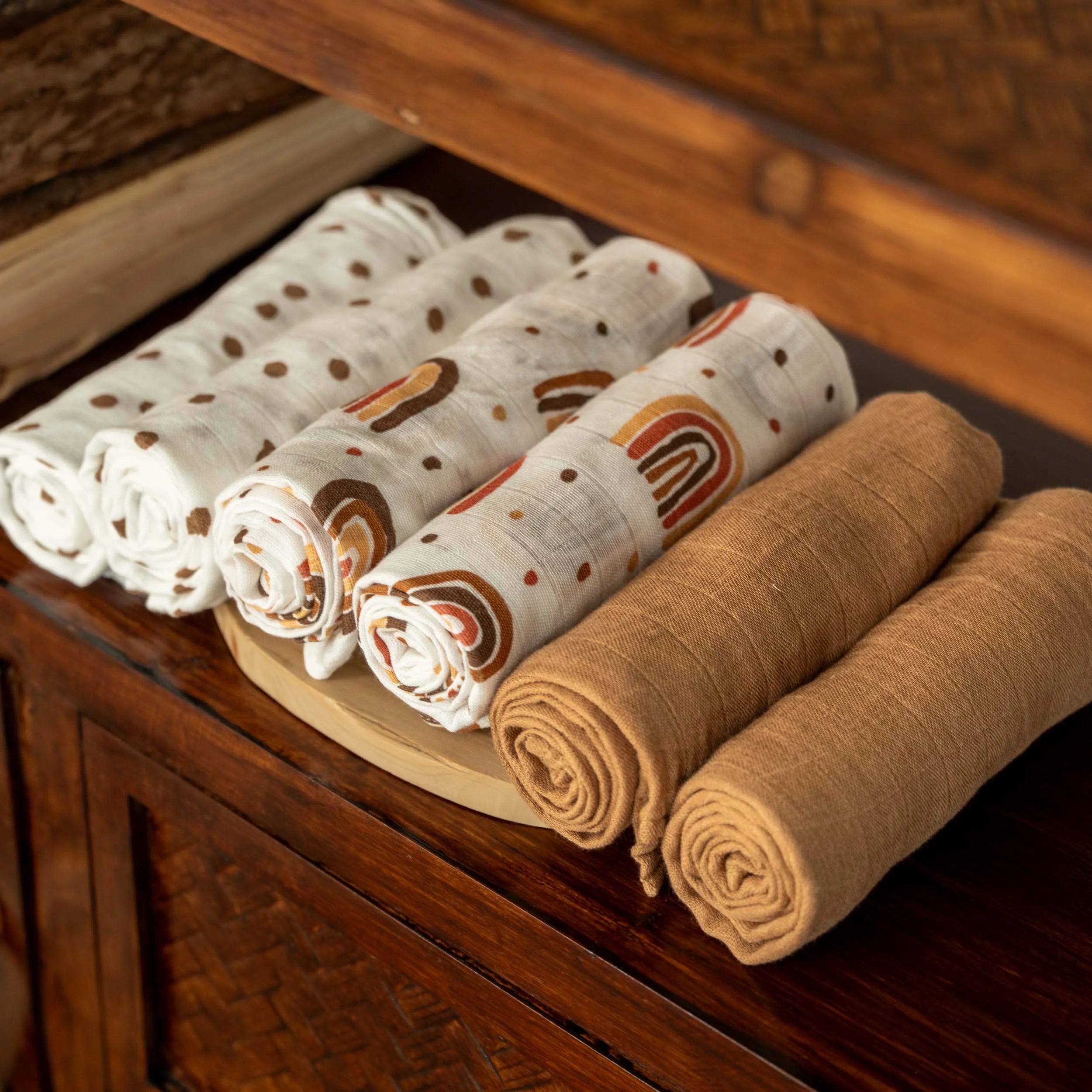 Muslin Swaddle Blankets 6-Pack - Ultra-Soft Rainbow Receiving Wraps for Newborns, Perfect for Boys and Girls, 27" x 27"