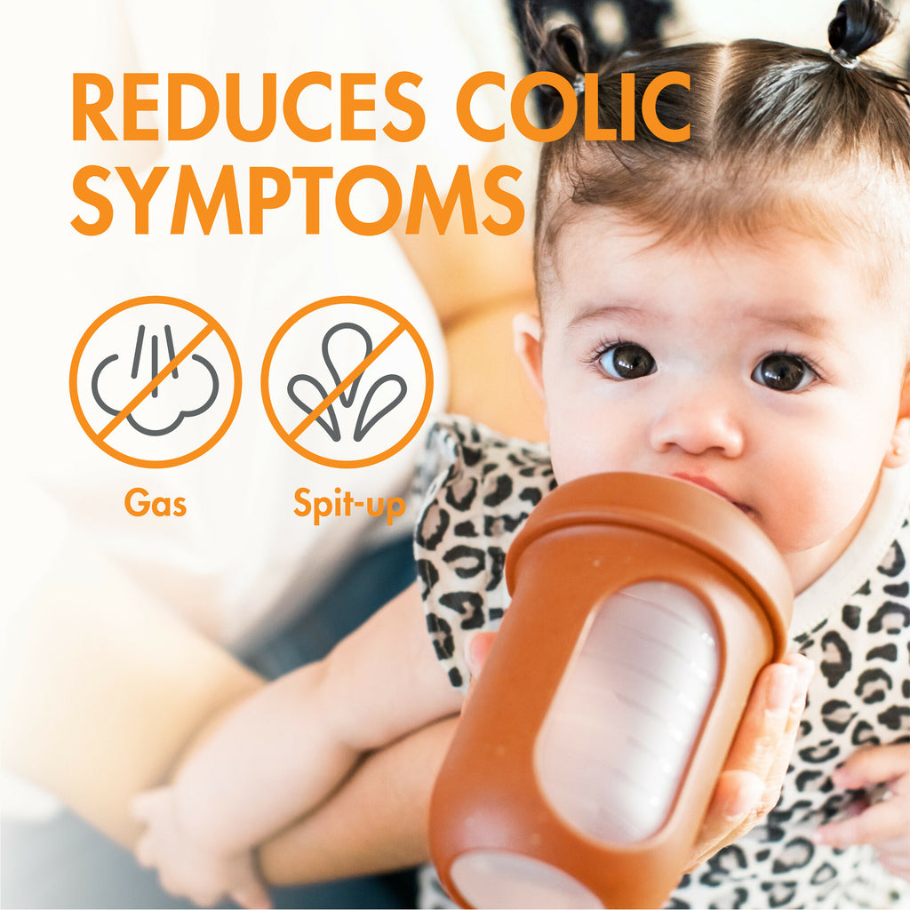 Ultimate NURSH® Silicone Bottle Bundle - 4oz & 8oz Bottles with Fast Flow Nipples and Convenient Storage Lids for a Colic-Free Feeding Experience
