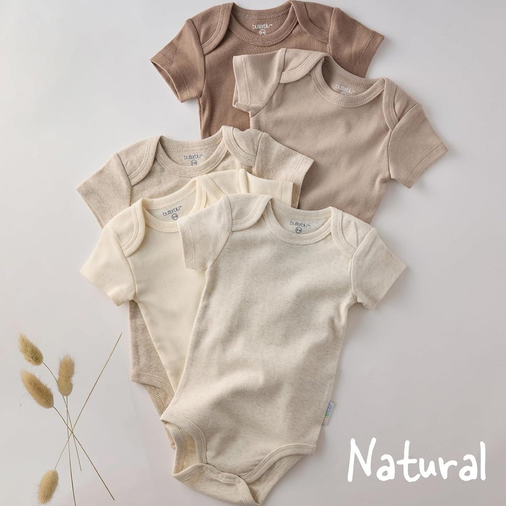 Avery Multipack Short Sleeve Bodysuits - Luxuriously Soft 100% Organic Cotton for Your Little Ones